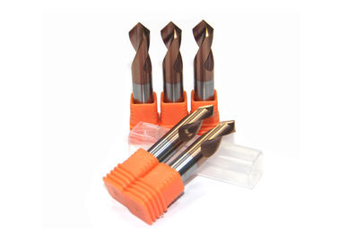 Brazed Carbide Center Cut End Mill / Solid Carbide Chamfer Mill For Machining