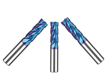 Màu đen và màu xanh dương tùy chọn Carbide cuối máy cắt AlTiN và NACo phủ trên Carb